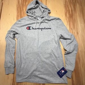 Champion Lightweight‎ Hoodie Men's Large Gray Long Sleeve NWT